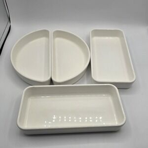 Vtg Tupperware Melamine White Compartments Mcm Organizer Dpr-1
